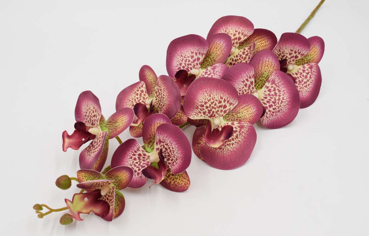 Ветка орхидея "Дора" H108см Розовая пятнистая
