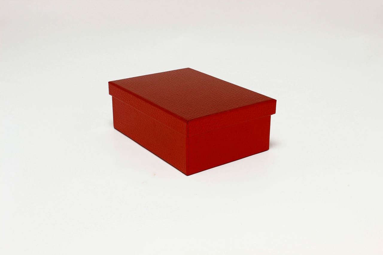 Коробка прямоугольник 28*20*10,5 см "Кожа крокодила" Красный (Арт) 7210808/0001-8