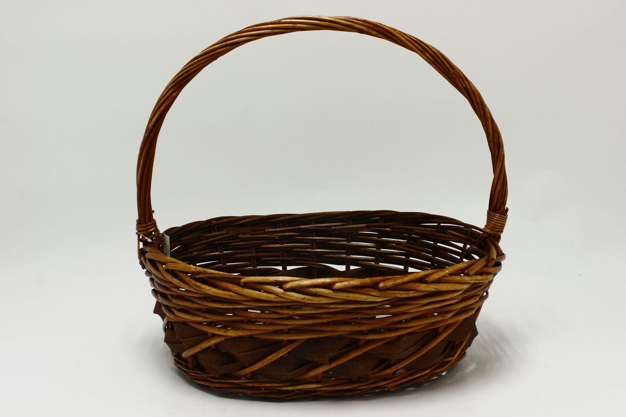 Корзина из Ивы (овальная) 43*34*H16*HH42 см (Арт) 4840157-1