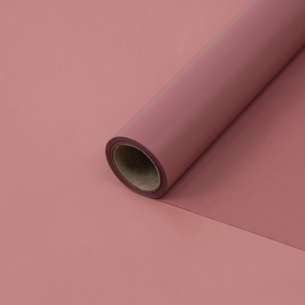 Пленка матовая однотонная "Luxury" Перламутрово-розовый 58см*10м (18)