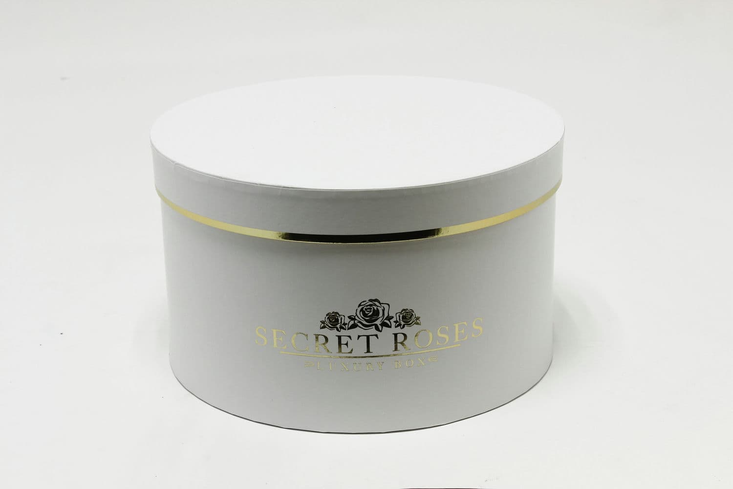 Коробка Круг "Secret Roses" 24*14 см, Белый (Арт) 720885/2-3