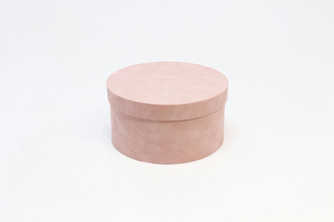 Подарочная коробка Круг "Текстура" 20,8*10,5 см Розовый (Арт) 7218001/004-6