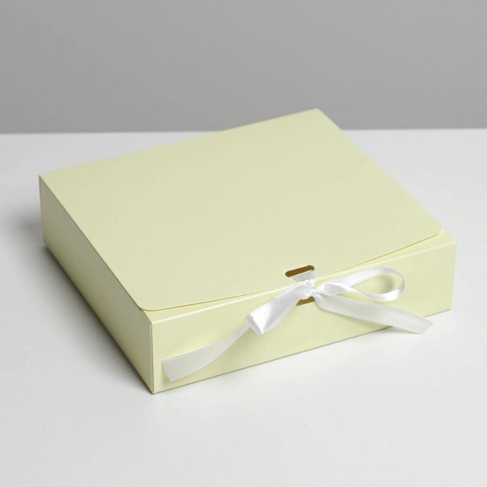Коробка складная «Желтая», 20 х 18 х 5 см 7303219