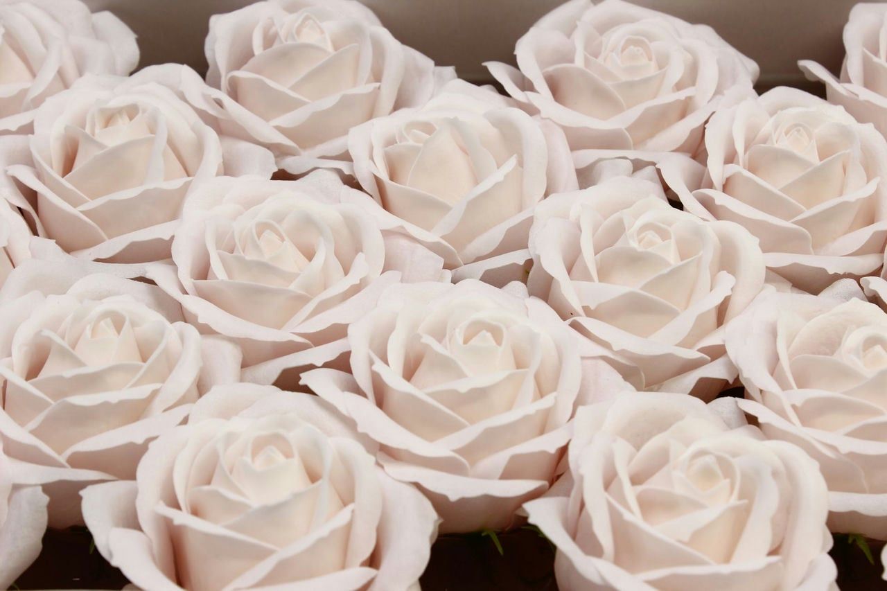 Декоративный цветок-мыло "Большая роза" 6,5*7 см Светло-розовый (Арт) 420053/1А