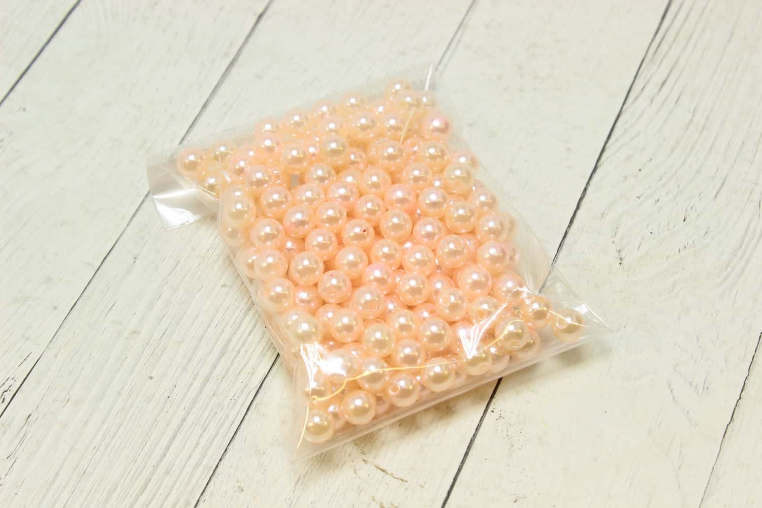 Бусинки 8 мм, 50 гр, Светло-персиковый №90