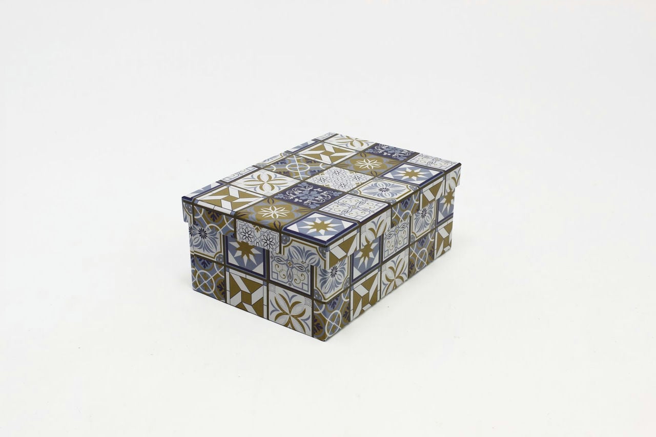 Коробка прямоугольная "Мозаика" 22,5*15,8*9,5 см (Арт) 721604/1711-7