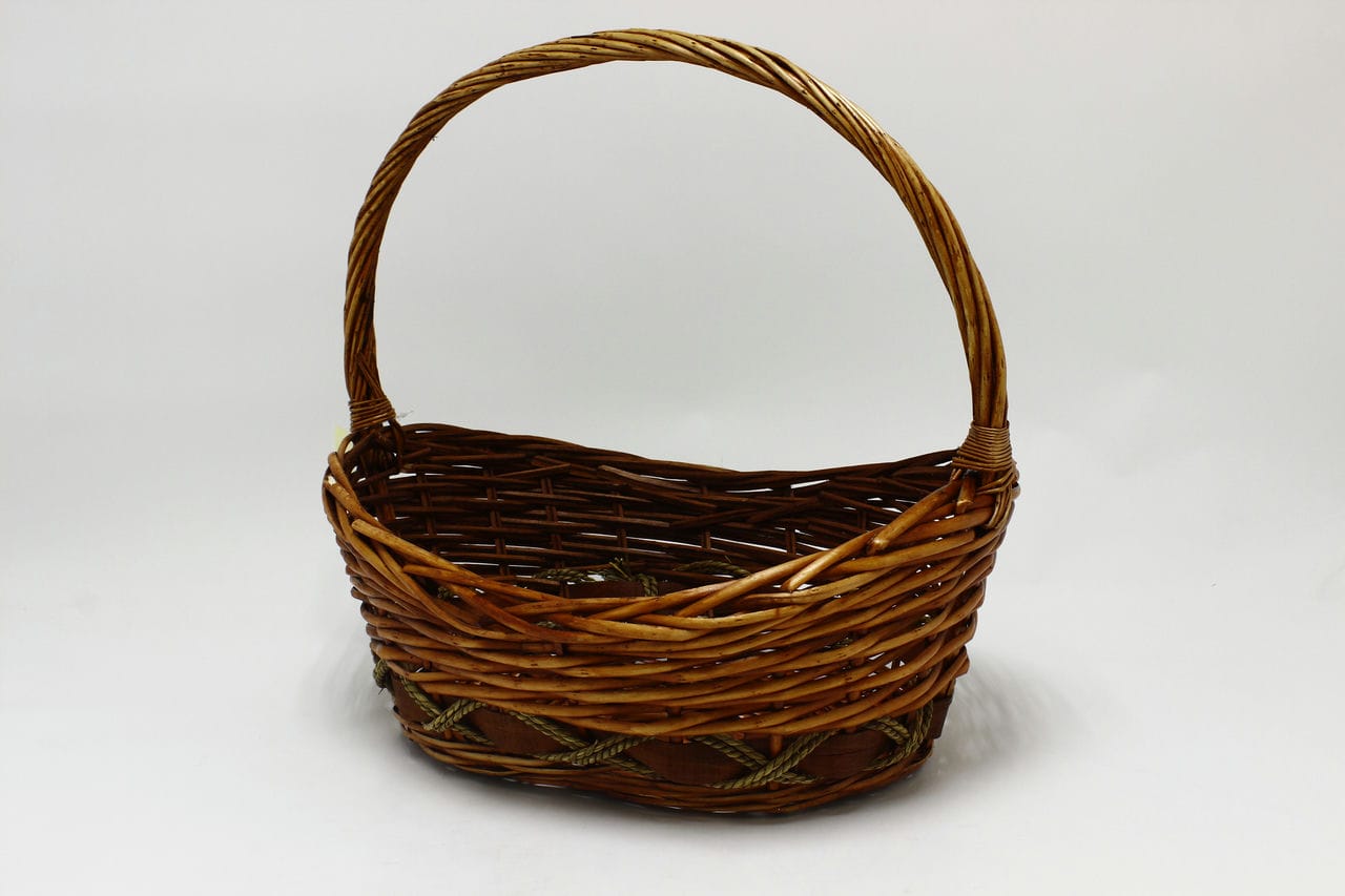 Корзина из Ивы (овальная) 47*34*Н20*НН45 см (Арт) 4840184-1