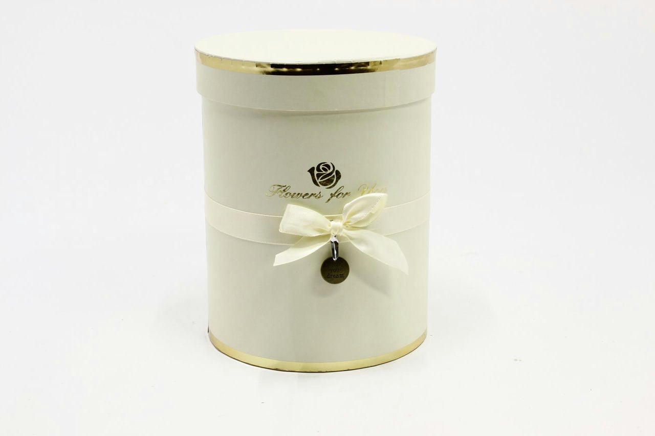 Коробка Цилиндр 17*21,5 см "Flowers for you" Бежевый (Арт) 720950/7-3 Коробка Цилиндр 17*21,5 см "Flowers for you" Бежевый (Арт) 720950/7-3