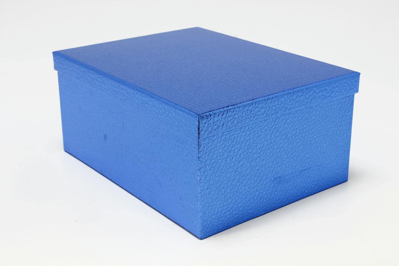 Коробка Прямоугольная 32*24,5*14,4 см "Кожа крокодила" Синий (Арт) 721604/0005-2