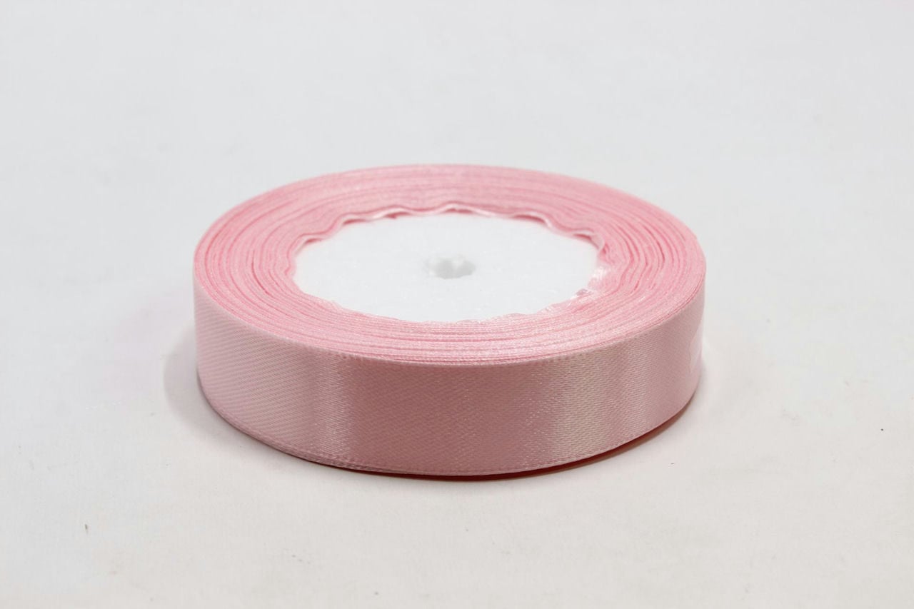 Лента Атласная (Сатин) 2см*25ярд Бледный пурпурно-розовый
