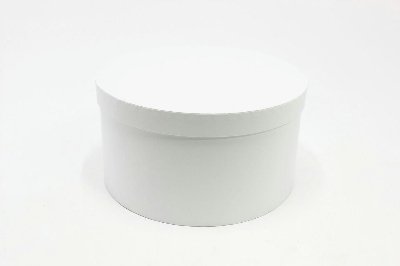 Подарочная коробка Круг "Белый" 29,5*15,8 см (Арт) 721813/417-3