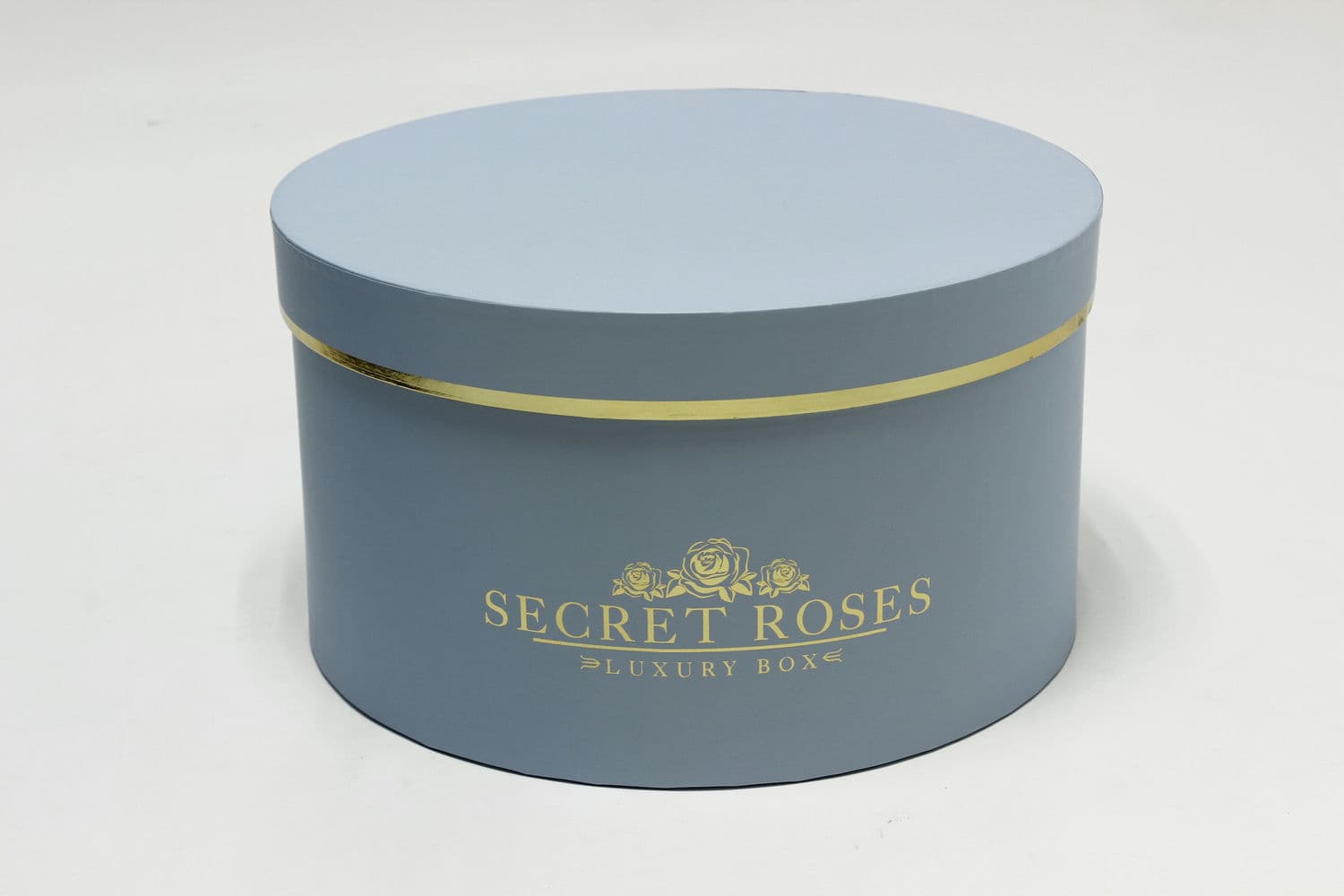 Коробка Круг "Secret Roses" 27*15 см, Голубой (Арт) 720885/8-2