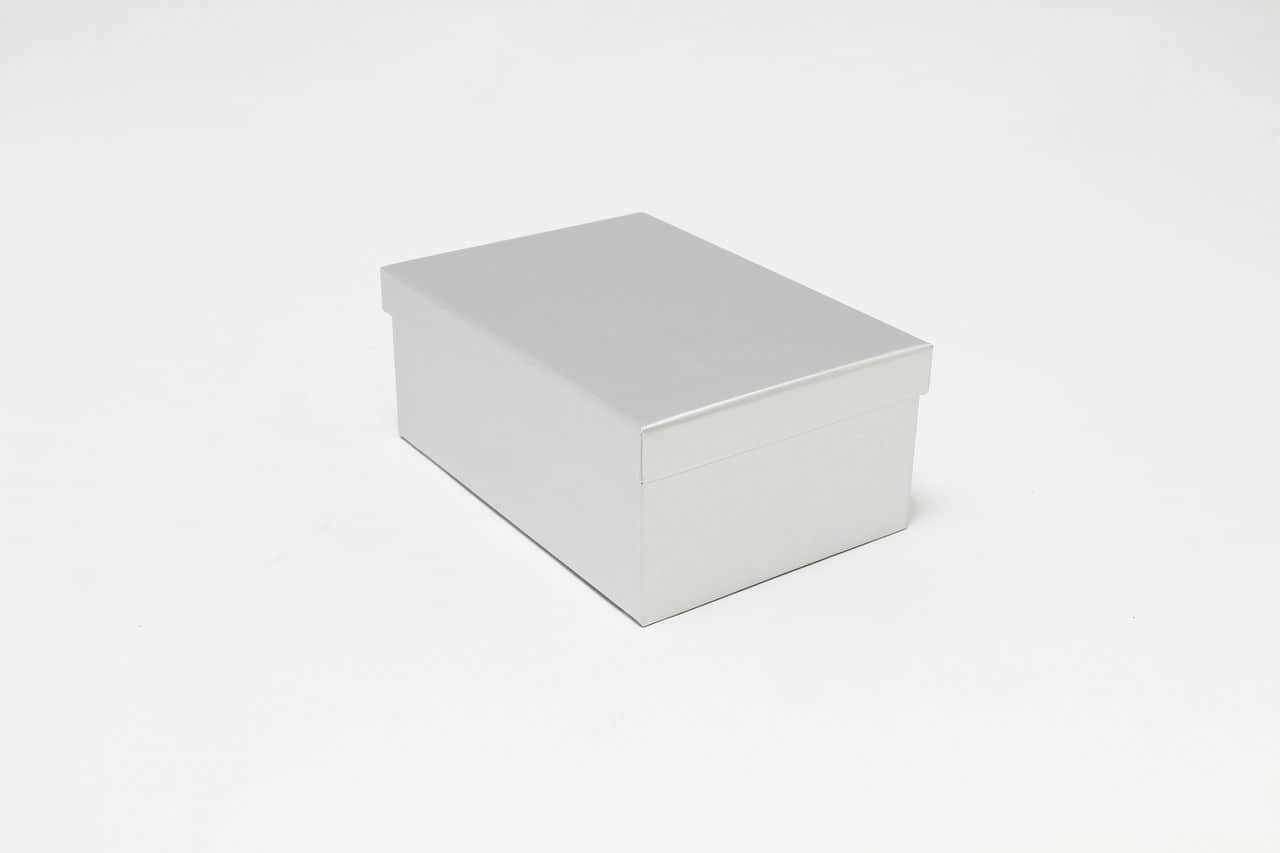 Коробка прямоугольная 22,5*15,8*9,5 см, Серебряный  (Арт) 721604/0058-7
