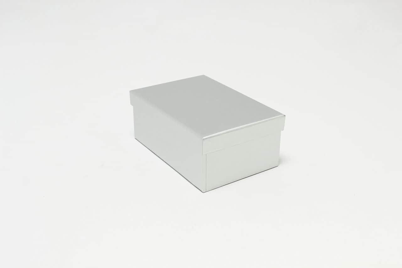 Коробка прямоугольная 20,7*14,3*8,5 см, Серебряный  (Арт) 721604/0058-8