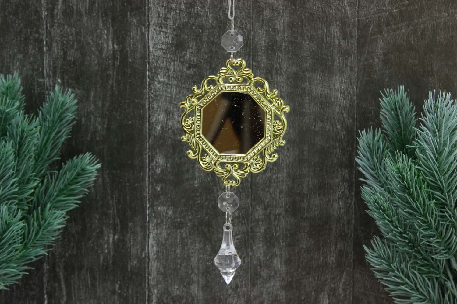 Украшение подвесное Зеркало, 7,5х7,5см, Золотой