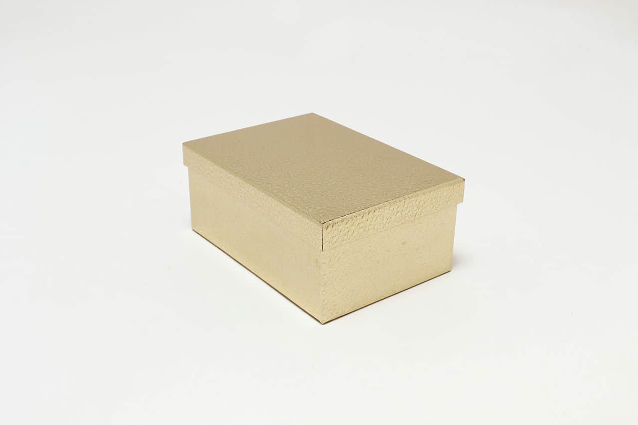 Коробка прямоугольная 22,5*15,8*9,5 см, "Кожа крокодила" Бронзовый  (Арт) 721604/0004-7