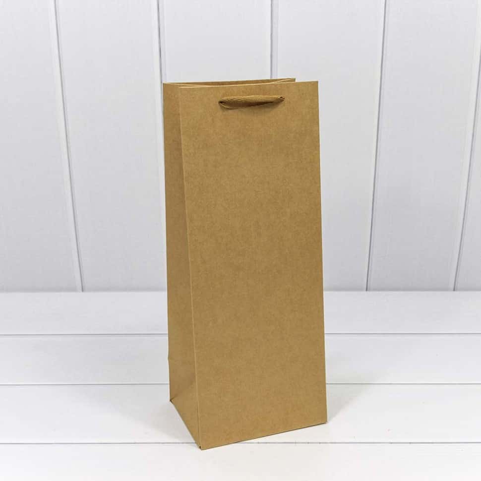 Пакет подарочный Крафт 14*35*11 см