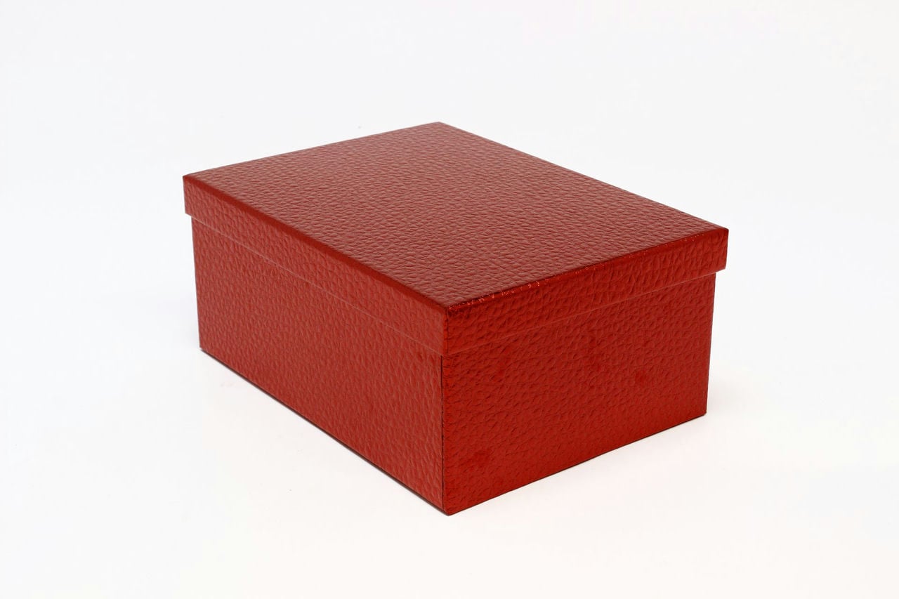 Коробка Прямоугольная 26,3*19,3*11,3 см "Кожа крокодила" Красный (Арт) 721604/0001-5
