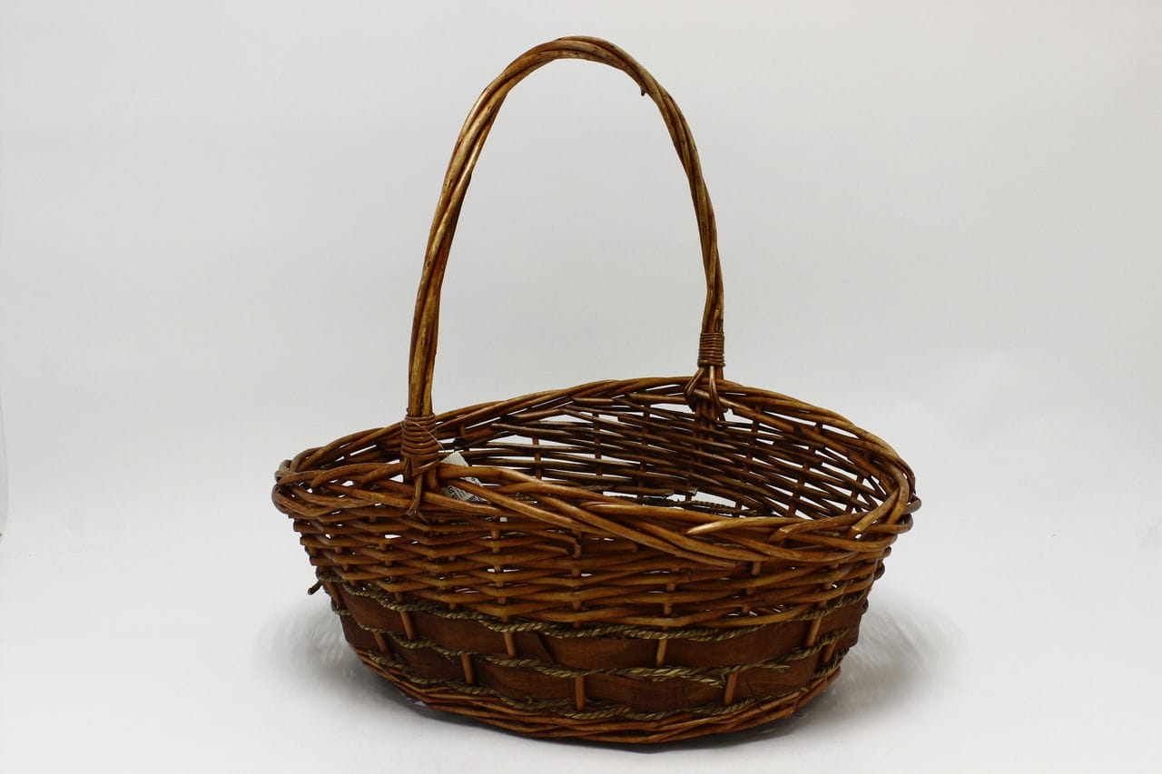 Корзина из Ивы (овальная) 47*40*H19*Н16*НН48 см (Арт) 4840274-1