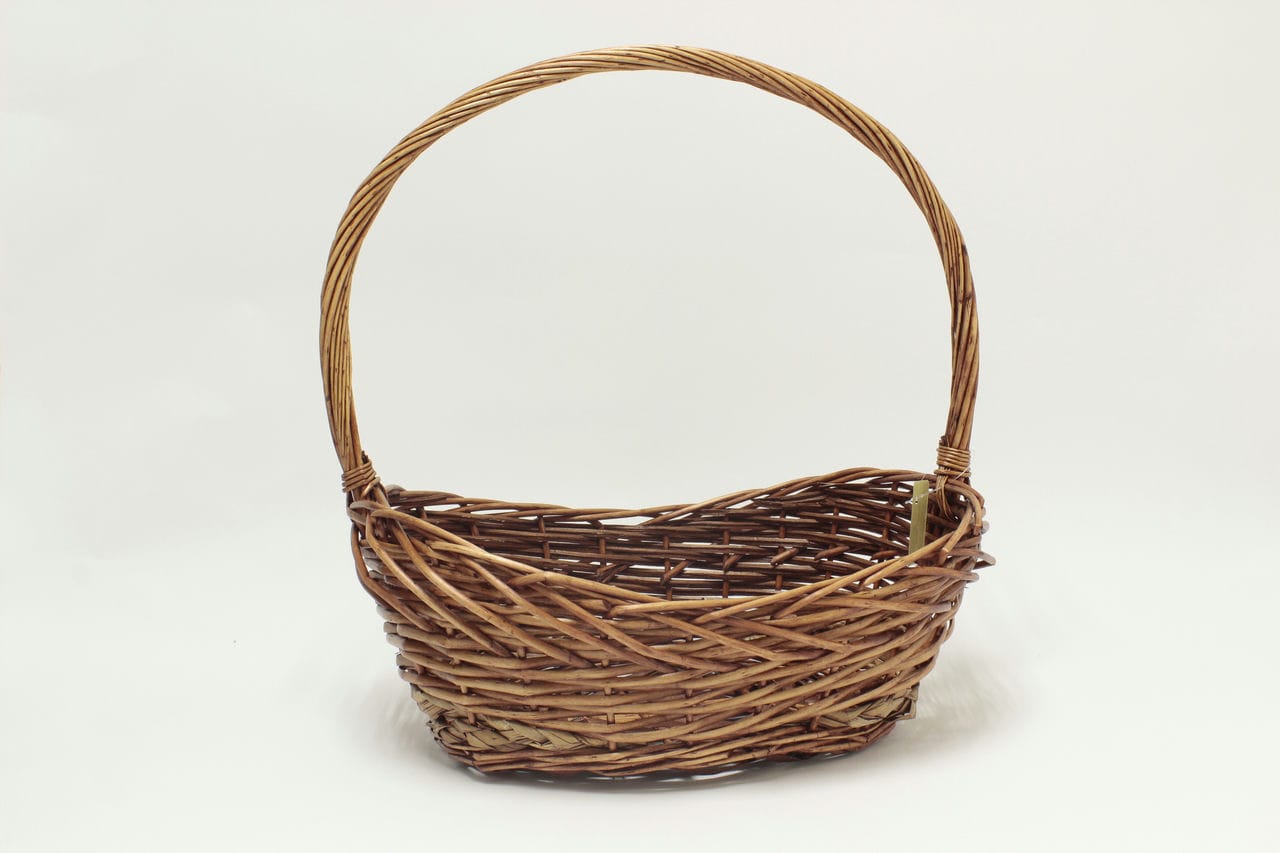 Корзина из Ивы (овальная) 40*30*Н18*H14*НН45 см (Арт) 4840273-2