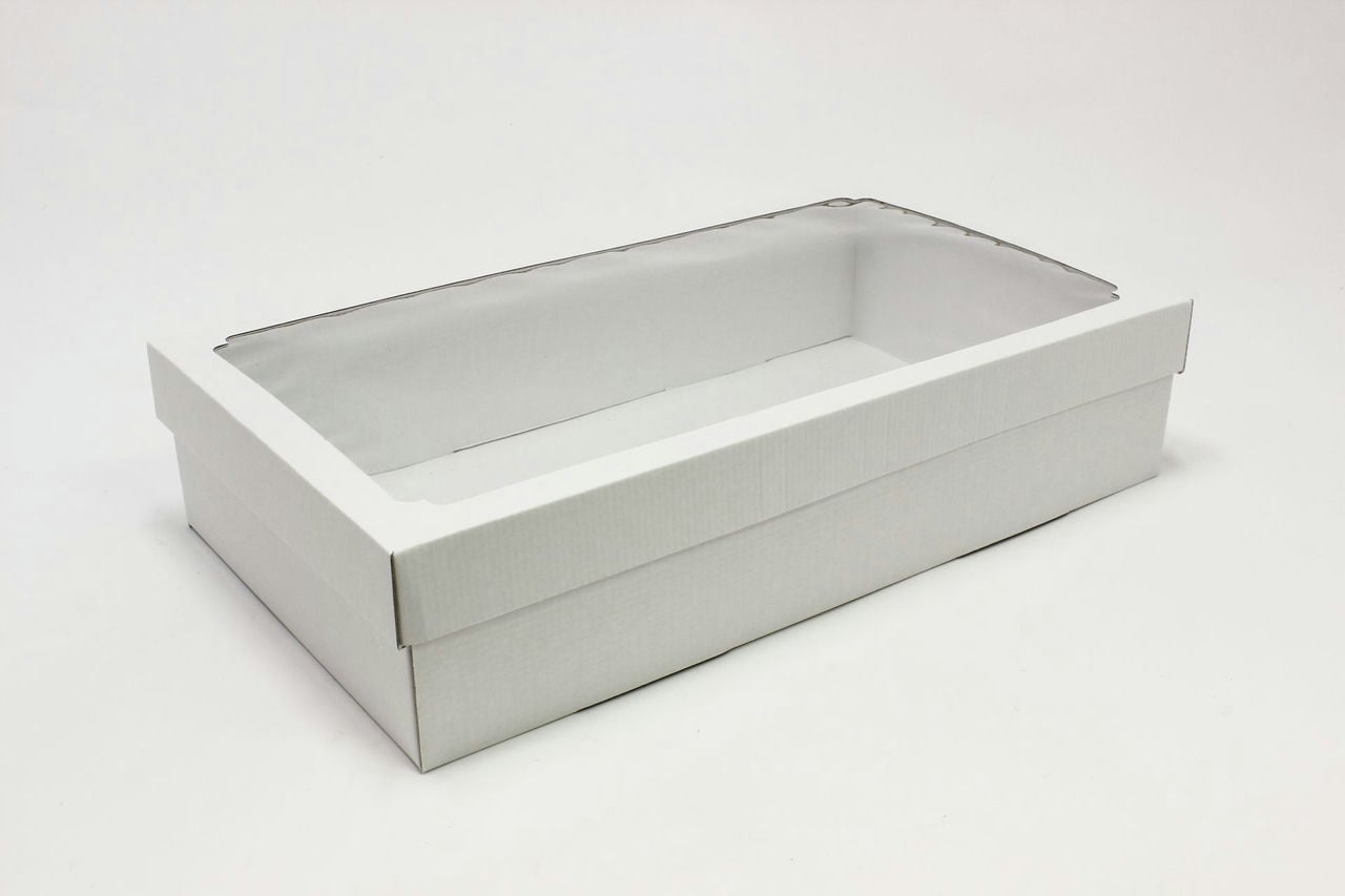 Коробка с окном H9.0, МГК белый, 450х250х100 мм  (Цена за 1шт)