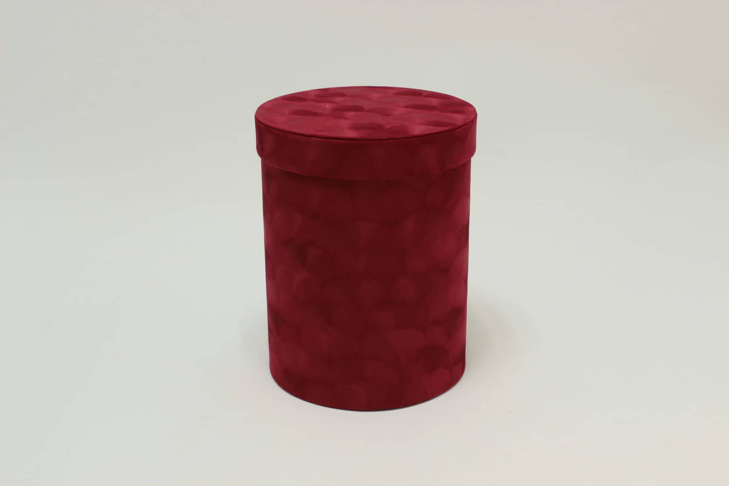 Коробка цилиндр бархатная "Velvet" 17*21,5 см, Вишнёвый (Арт) 720952/5-3