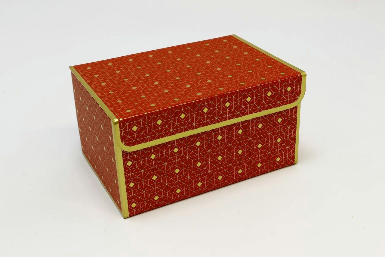 Коробка сундук подарочный 23*16*12 см  на магните Красный (Арт) 7205871/2