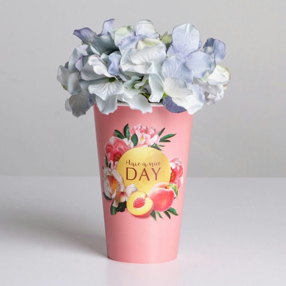 Стаканчик для цветов «Have a nice day», 350 мл (6шт в 1 упак)