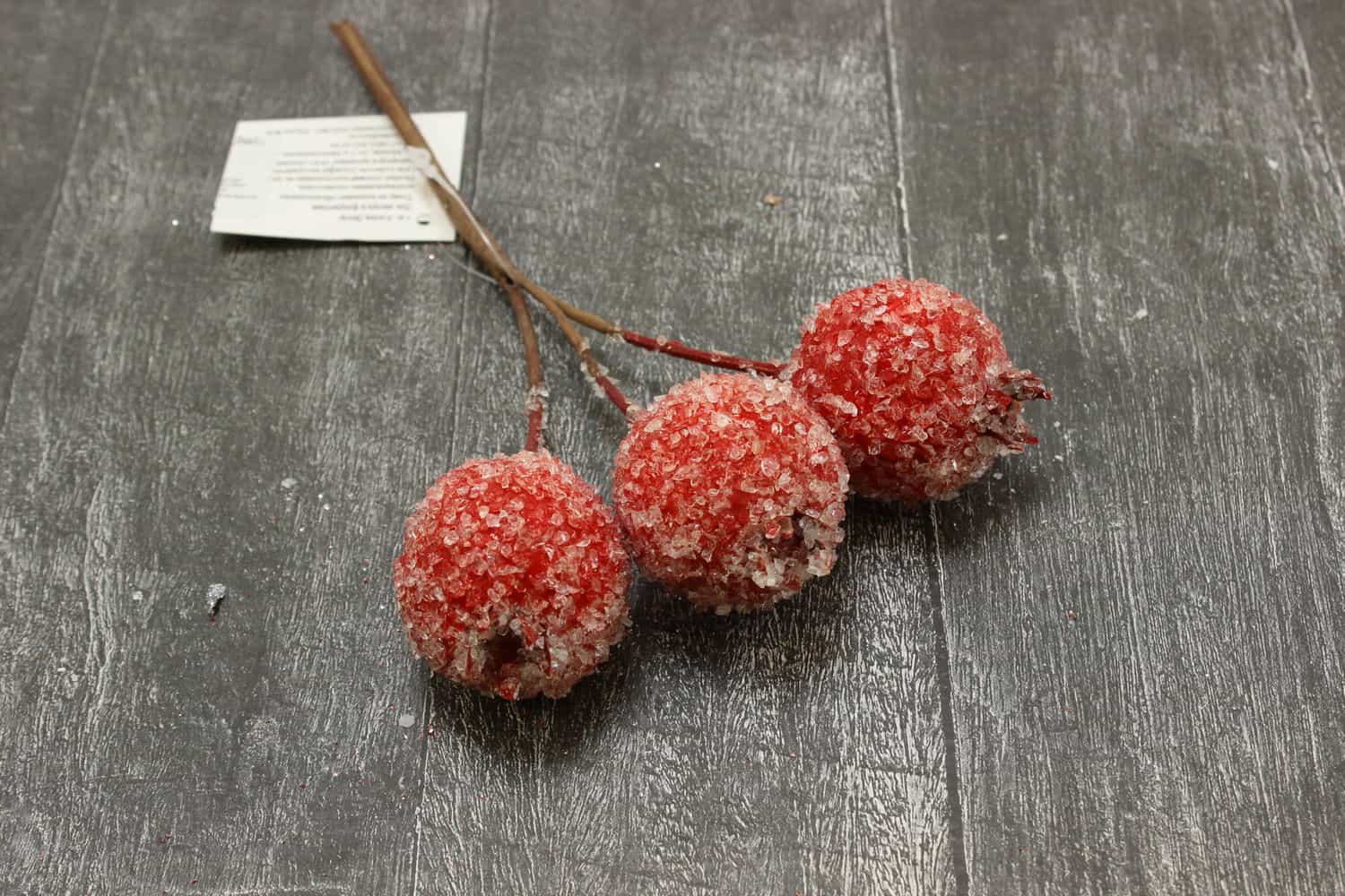 Гранаты засахаренные на вставке 3шт, D4хH14см, Красный