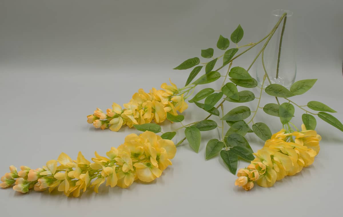 Ветка глициния "Паулина" H90см Желтый