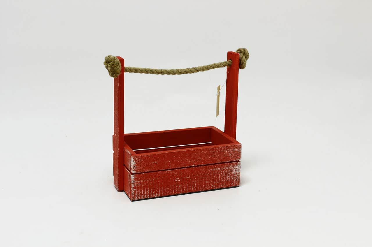 Ящик для декора "Классик" 20*12*23 см, красный (Арт) 10245-3