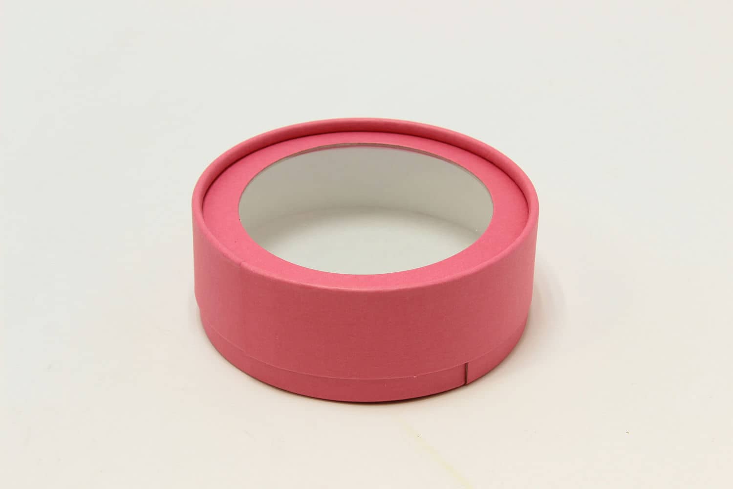 Подарочная коробка круглая с прозрачным окном D12*H5 Ягодный №7