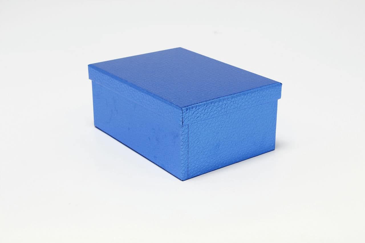 Коробка Прямоугольная 24,3*17,6*10,5 см "Кожа крокодила" Синий (Арт) 721604/0005-6