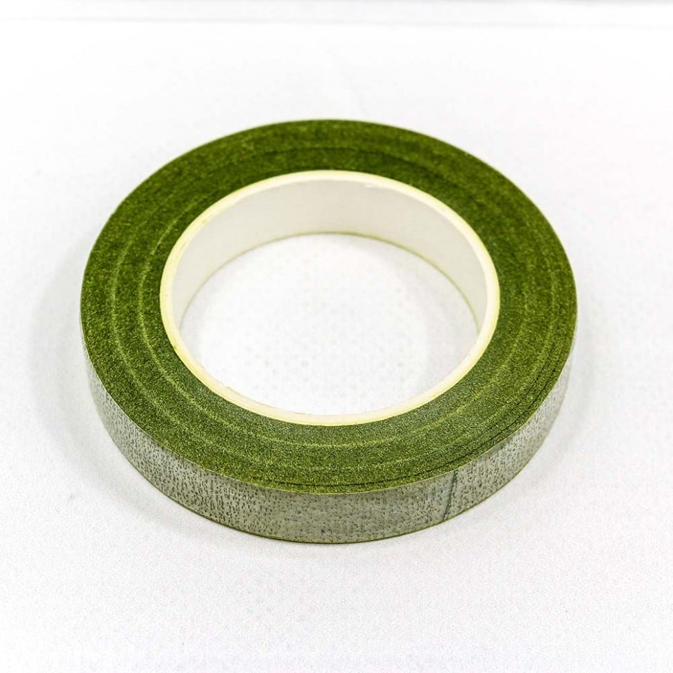 Лента Тейп для цветов 1,2см*25ярд Травяной