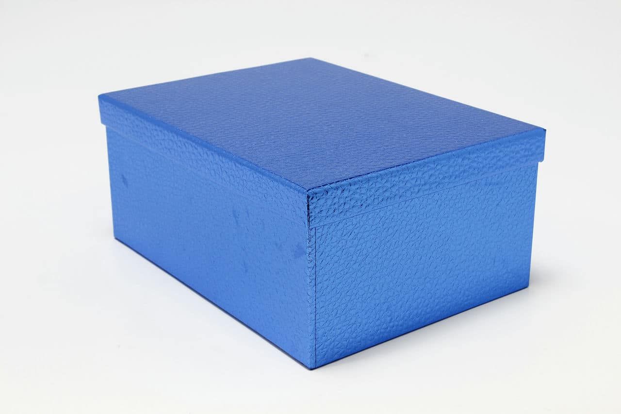 Коробка Прямоугольная 30*22,8*13,3 см "Кожа крокодила" Синий (Арт) 721604/0005-3