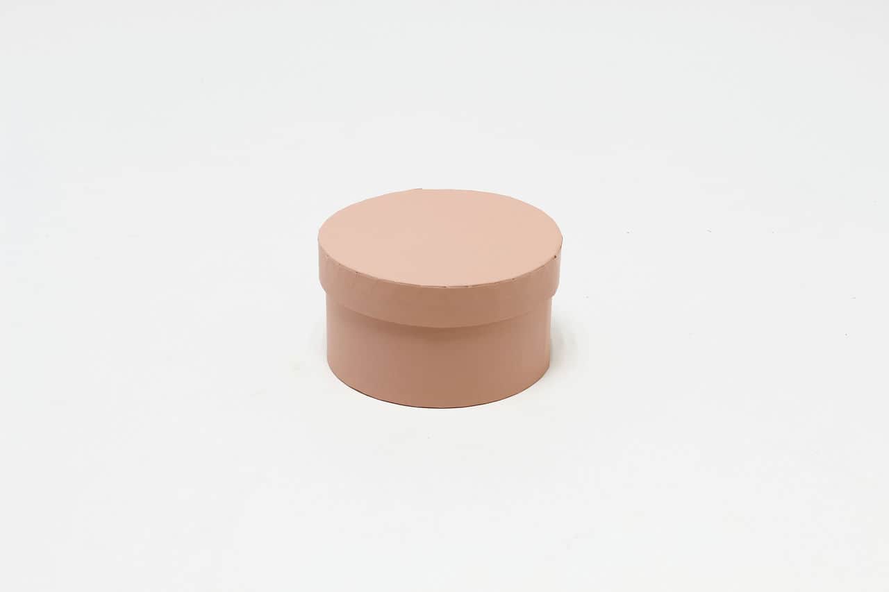 Коробка круг однотонная 12,5*6,7 см, Розовый (Арт) 721814/1532-9