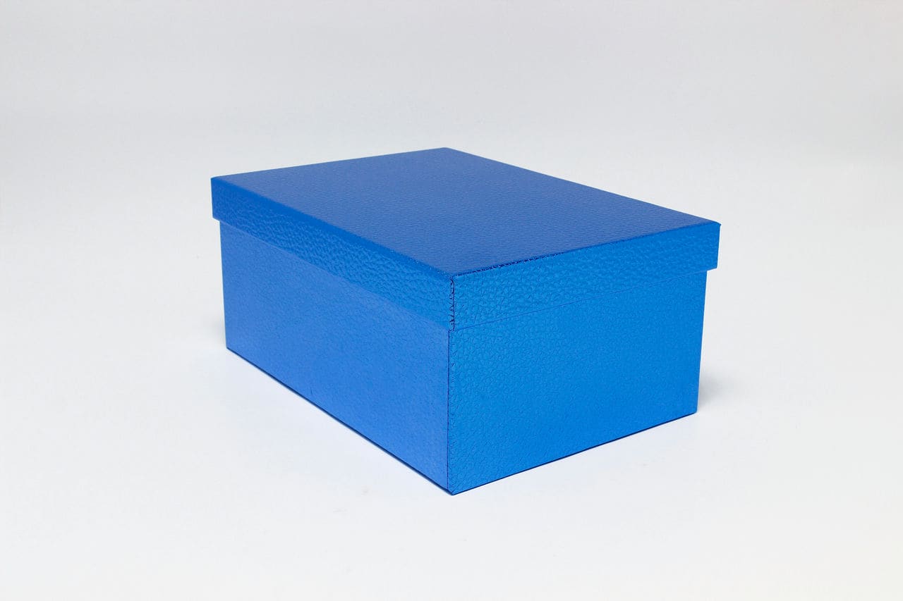 Коробка прямоугольник 37,5*26,5*16,5 см "Кожа крокодила" Синий (Арт) 7210808/0005-5