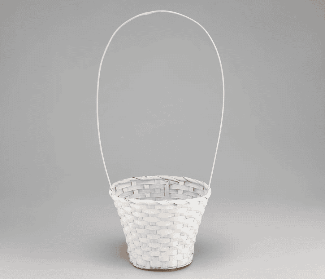 Корзина подарочная (Бамбук) D23*H17/53 см, Белый