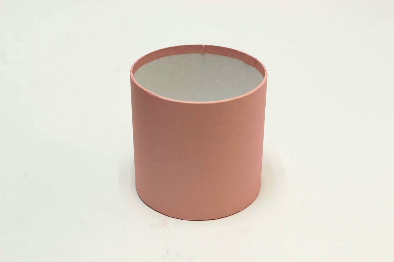 Коробка цилиндр "Exclusive" (без крышки) 12*12 см, Пудра (Арт) КЦБ-0023/5