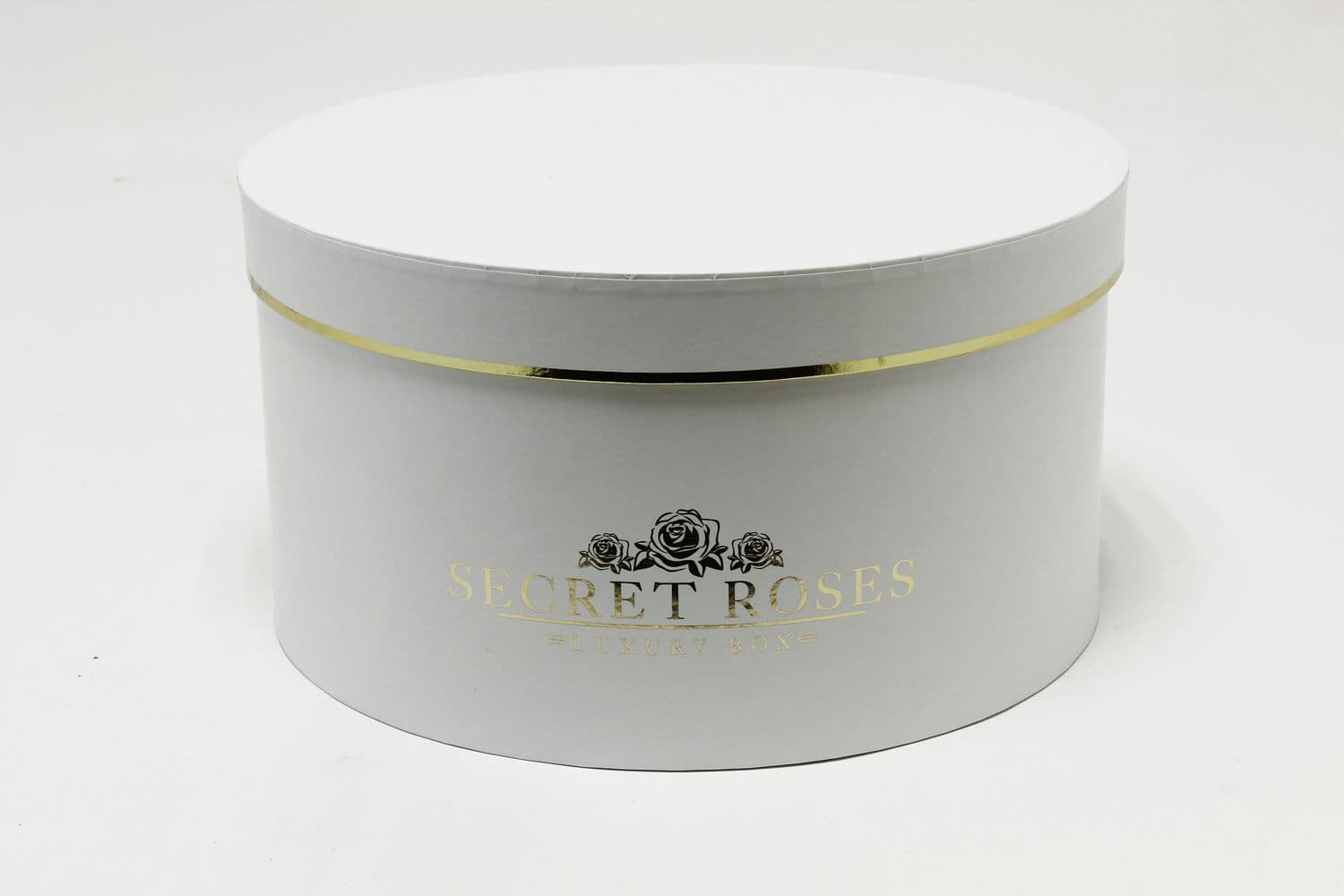 Коробка Круг "Secret Roses" 30*16 см, Белый (Арт) 720885/2-1