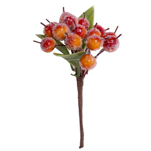 Декоративная ветка с засахаренными ягодами H15см