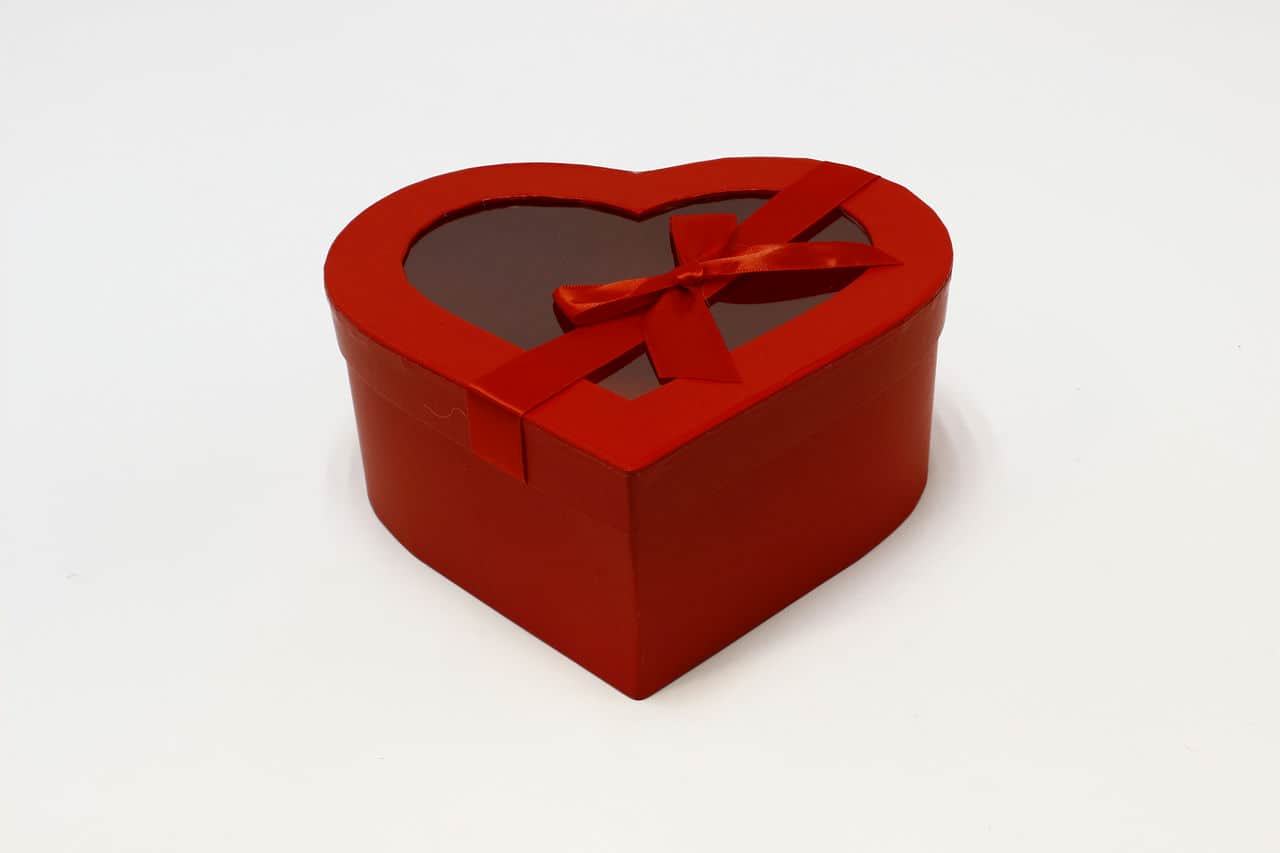 Коробка Сердце "With Love" Красный 22*21*10,5 см (Арт) 720742/1-2