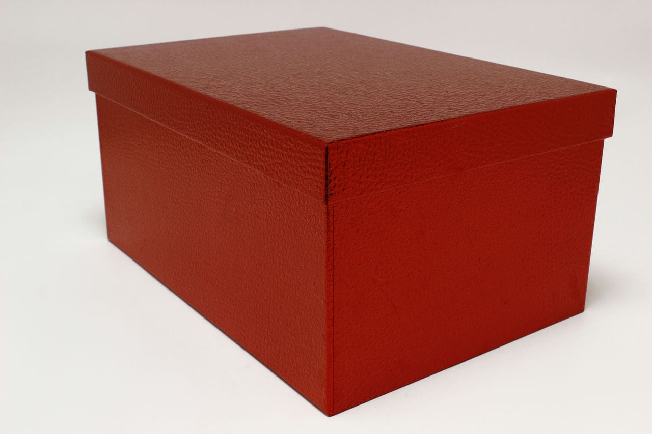 Коробка прямоугольник 47*33*23 см "Кожа крокодила" Красный (Арт) 7210808/0001-2