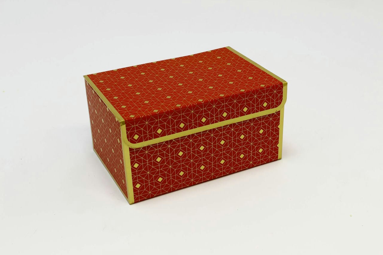 Коробка сундук подарочный 20,2*14*10,5 см  на магните Красный (Арт) 7205871/3