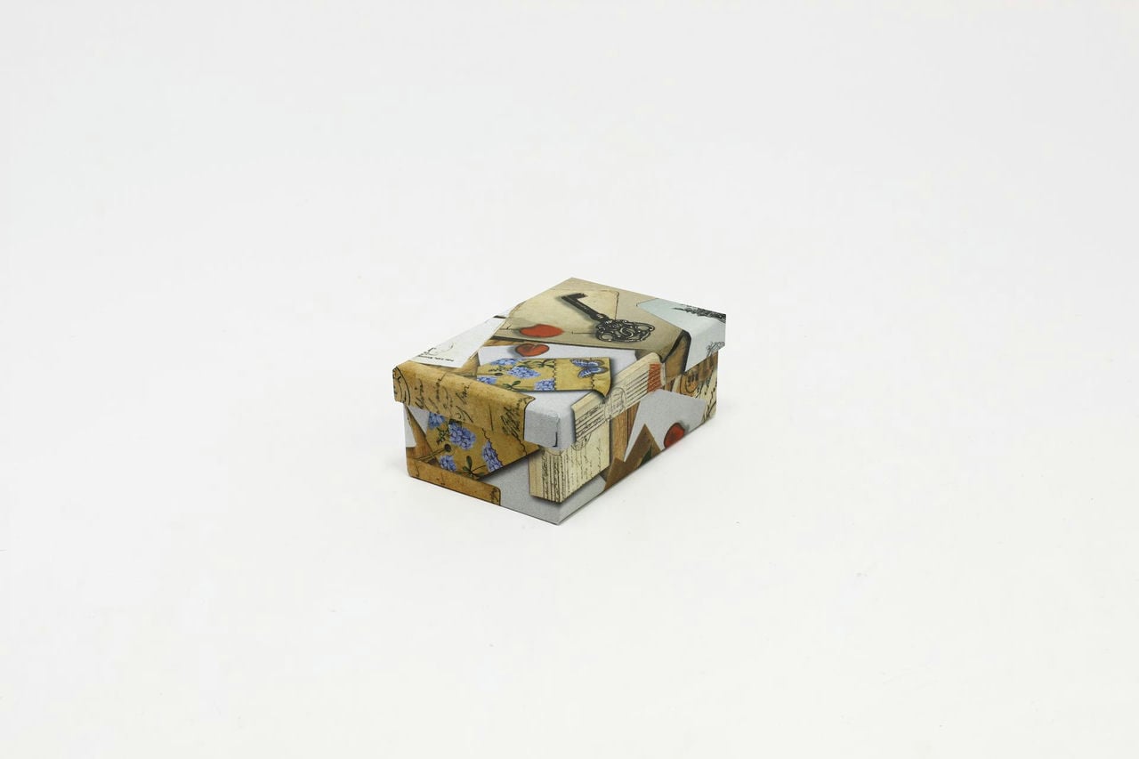 Коробка прямоугольная "Парижский коллаж" 16,8*10,8*6,5 см (Арт) 721604/1132-10