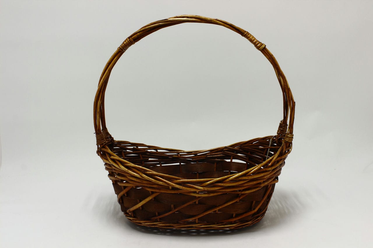 Корзина из Ивы (овальная) 40*32*Н18*H13*НН45 см (Арт) 4840275-2