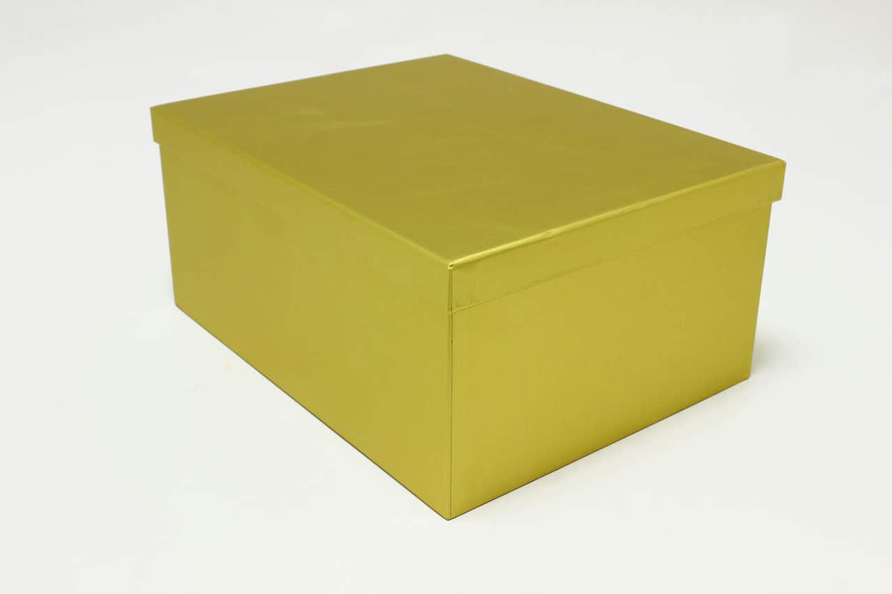 Коробка прямоугольная 34*26*15,3 см, Золотой  (Арт) 721604/0057-1