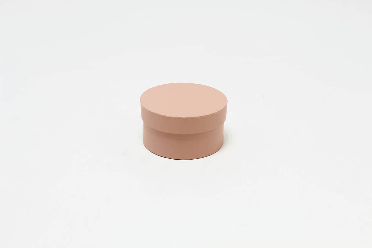 Коробка круг однотонная 10,9*5,7 см, Розовый (Арт) 721814/1532-10