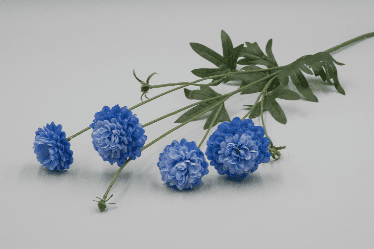 Ветка хризантема садовая "Элия" H78см Голубой