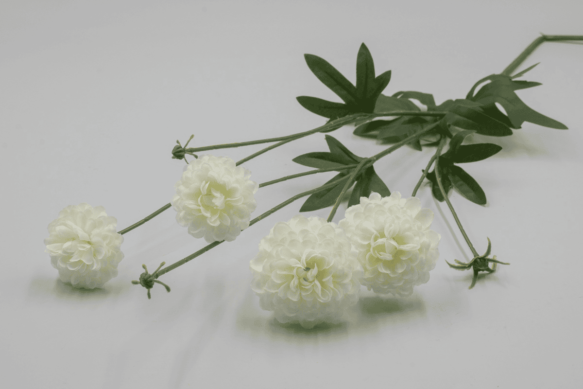 Ветка хризантема садовая "Элия" H78см Бедый